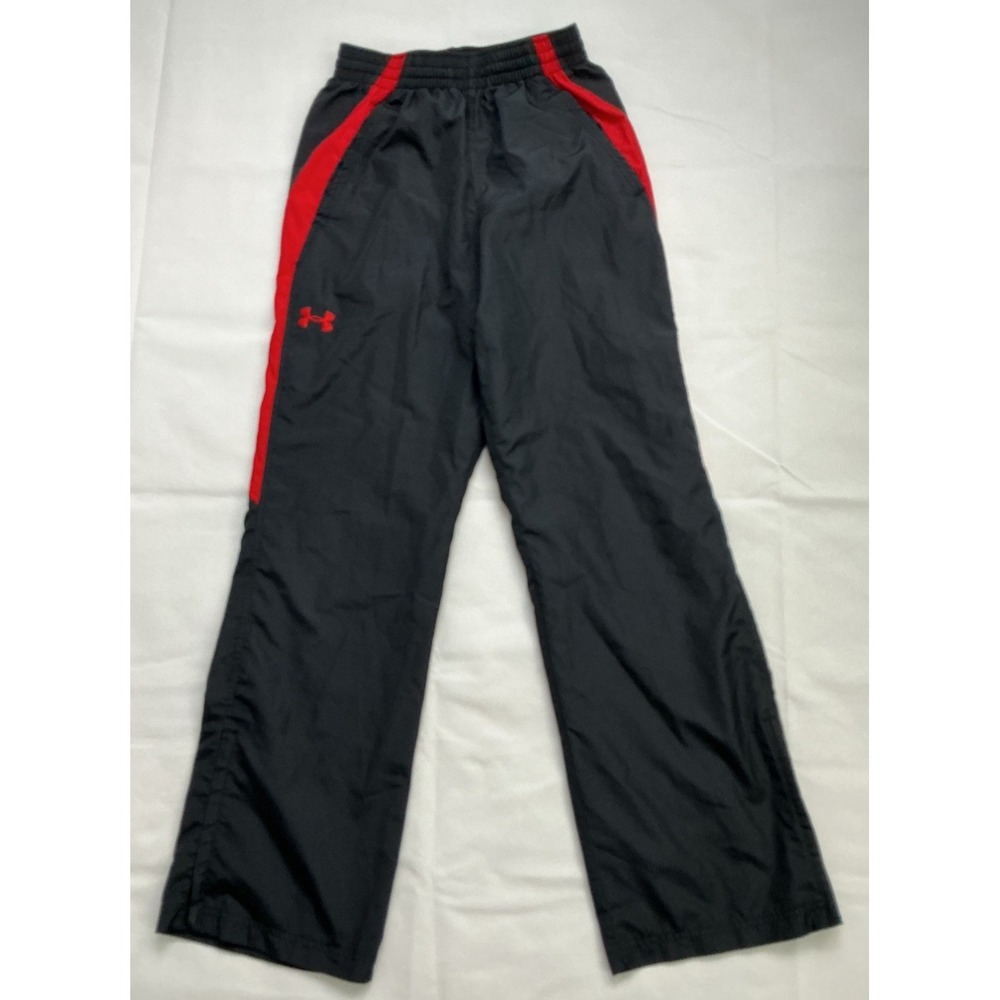 Under Armour Pants Mens Small Black UA Woven Mesh Lined Athletic Workout Joggers